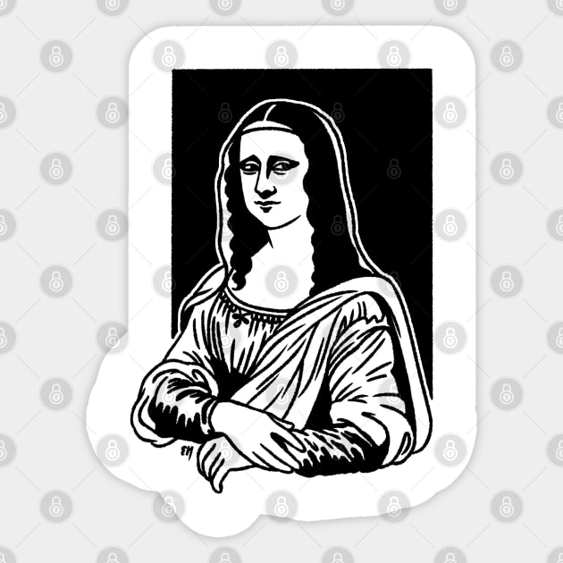 Mona Lisa Sticker by Museum of Mysteries
